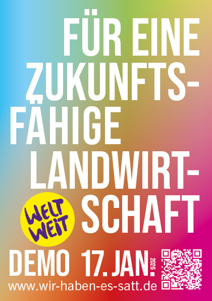 Sticker: Wir haben es satt. Demo 17. Januar 2026